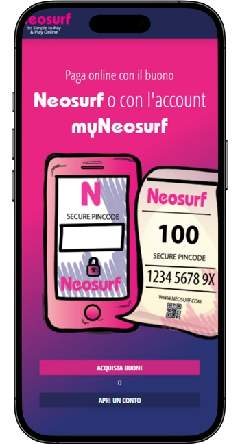 Acquista un voucher Neosurf
