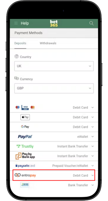 Deposit Method Casino Online EntroPay