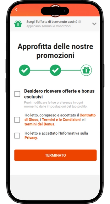 Compila il modulo di registrazione