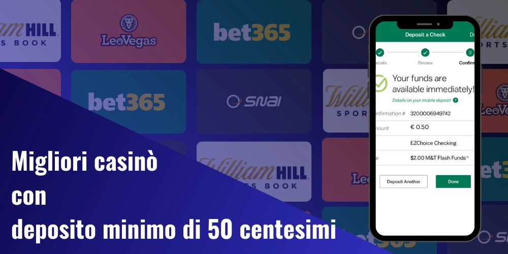 Migliori casinò con deposito minimo di 50 centesimi