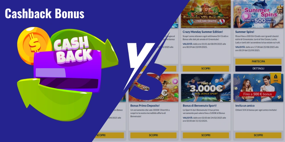 cashback vs altri bonus