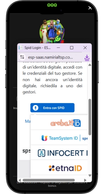 Effettuare l’autenticazione profilo SPID