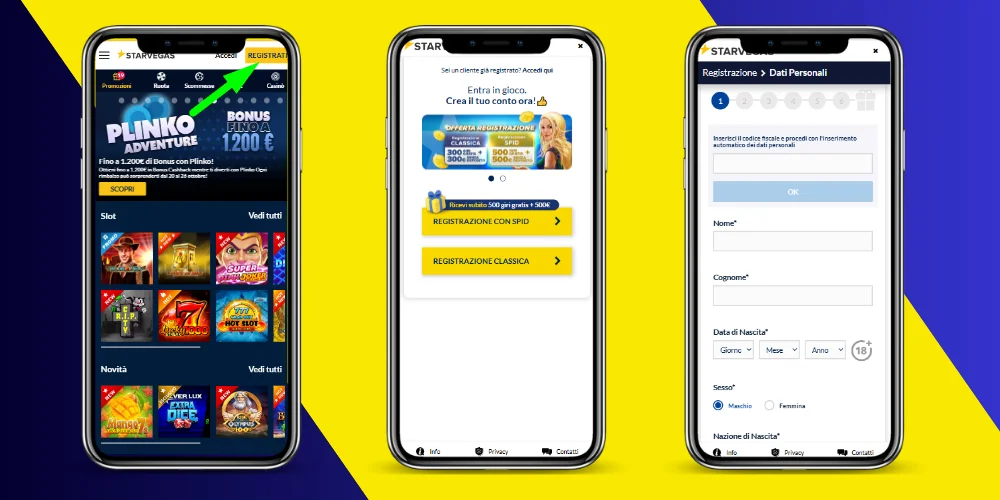Come Registrarsi su StarVegas