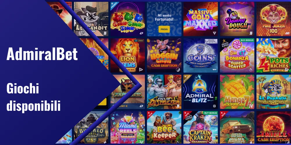 Giochi Disponibili su AdmiralBet