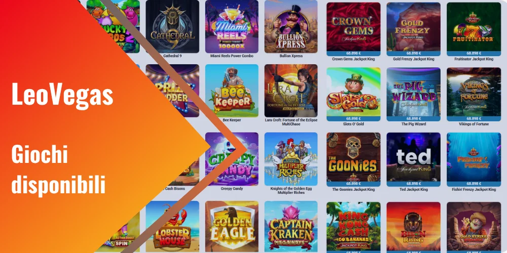giochi disponibili su leovegas