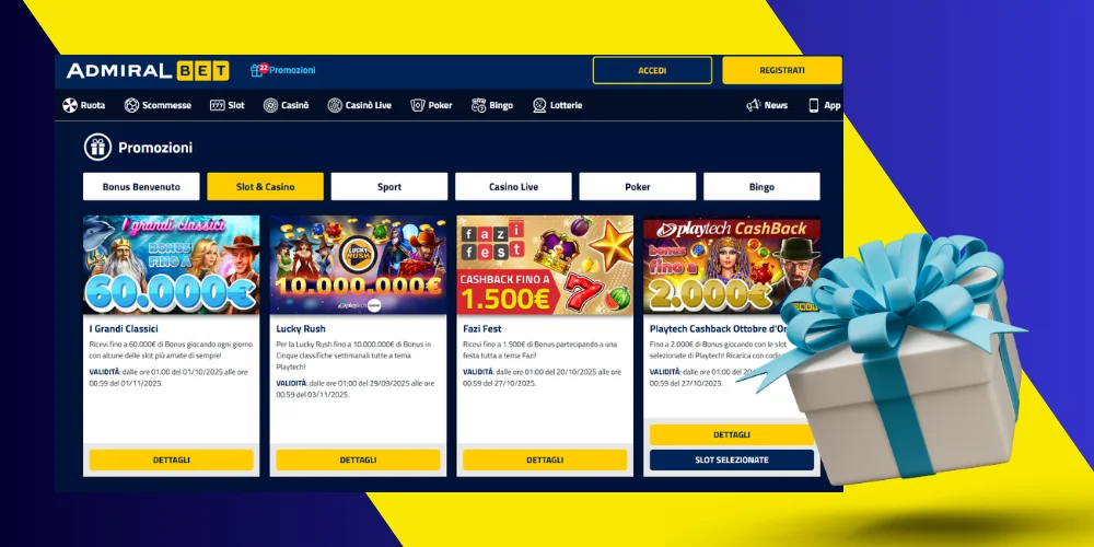 Offerte Bonus AdmiralBet