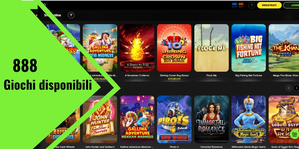 Giochi disponibili 888