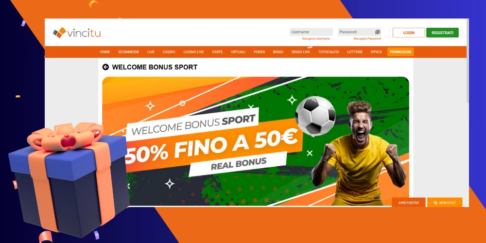 Bonus di Benvenuto Scommesse su Fivebet