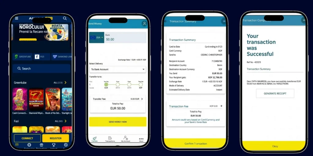 deposito usando Rapid Transfer in un casinò online