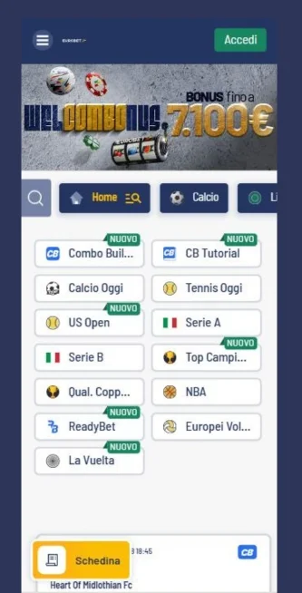 Accedere al conto di gioco