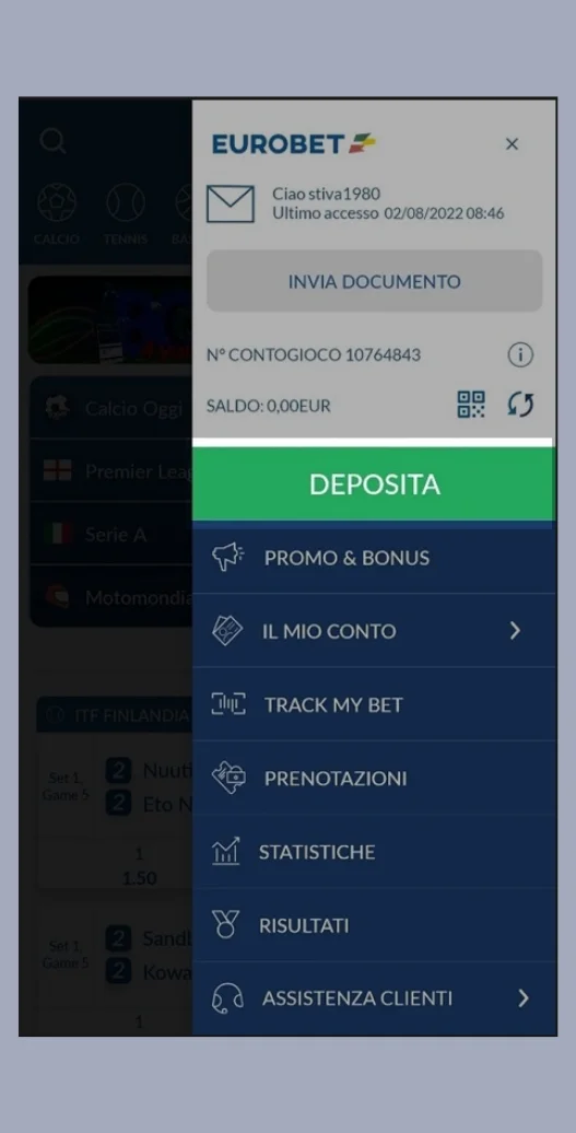 Accedere alla sezione cassa