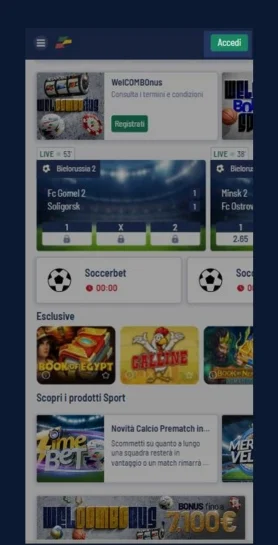 Accedete al conto di gioco