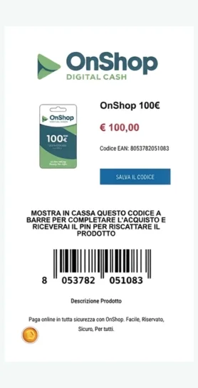 Acquistate il buono OnShop
