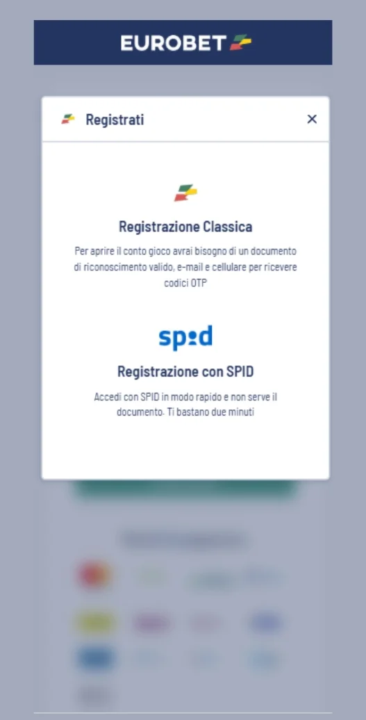 Completi la registrazione
