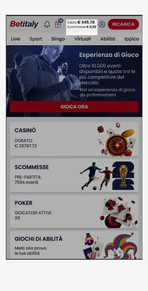 Controllate il saldo