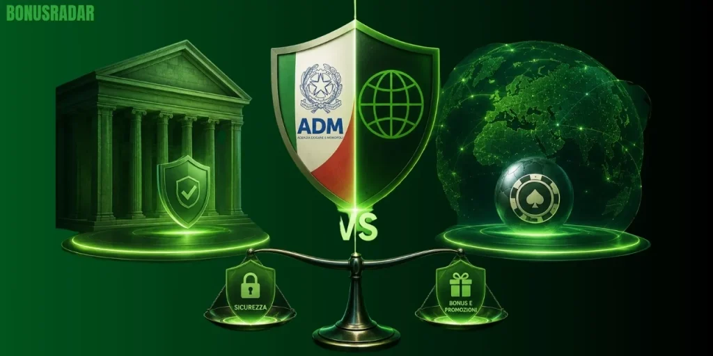 Differenze tra siti scommesse ADM/AAMS) e piattaforme internazionali