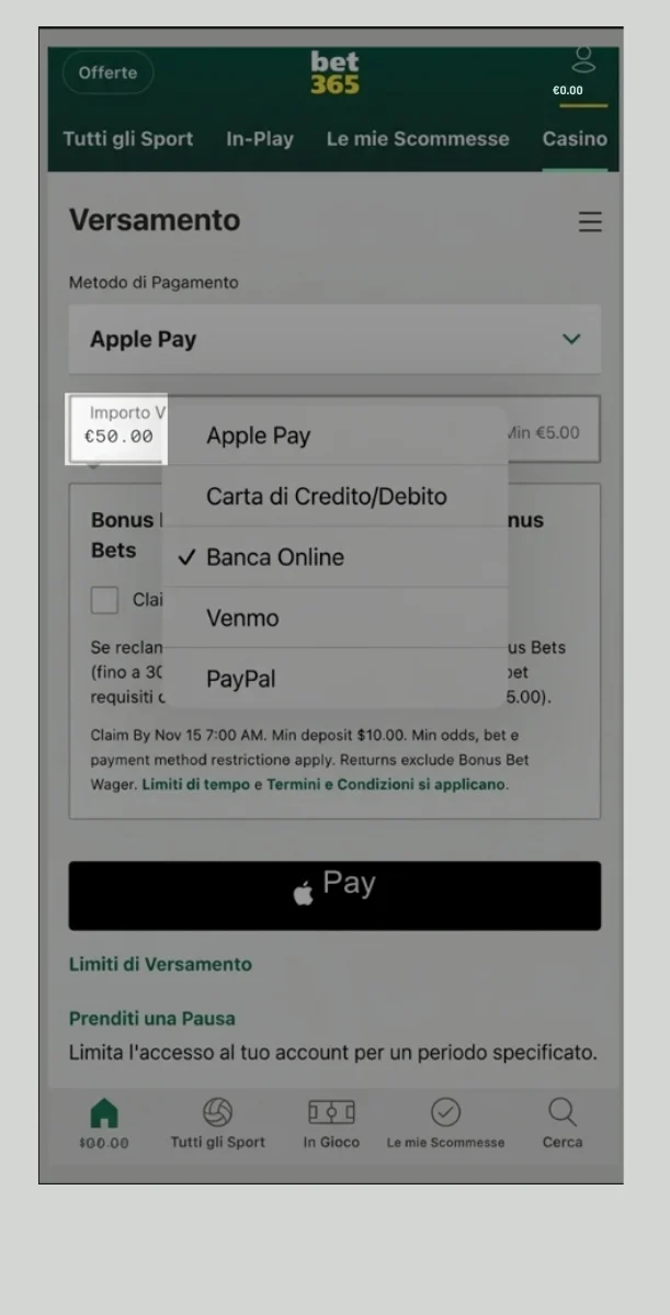 Importo apple pay