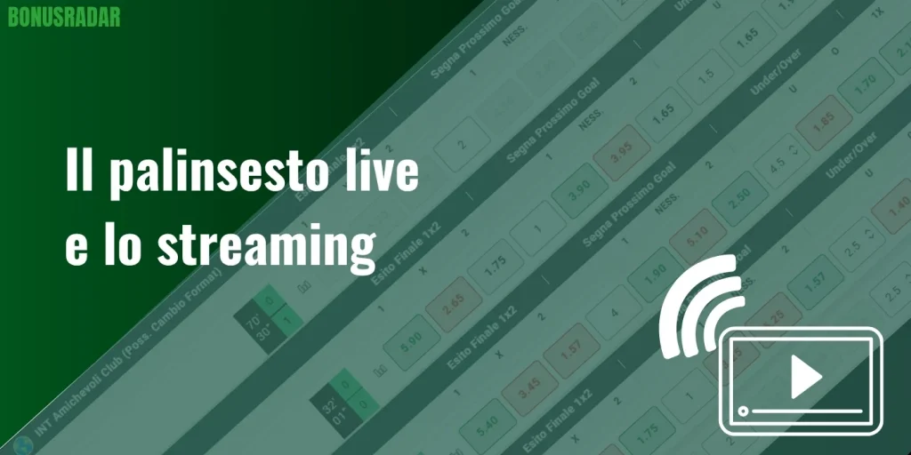 Il palinsesto live e lo streaming degli eventi sportivi