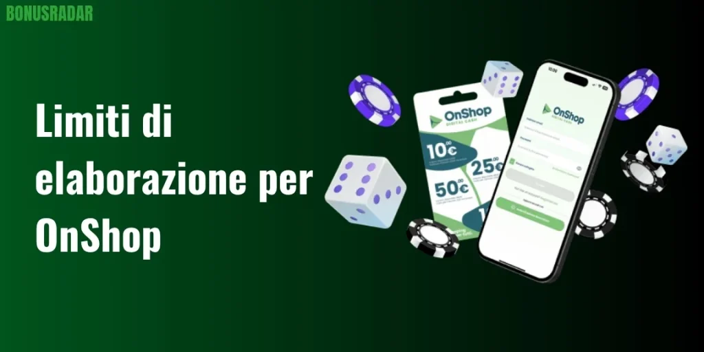 Limiti, commissioni e tempi di elaborazione per OnShop