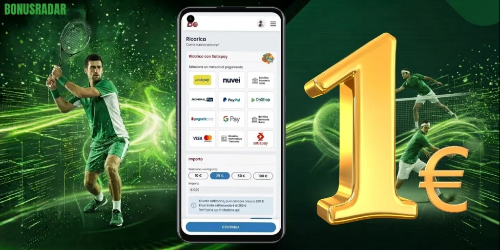 Metodi di pagamento compatibili con depositi da 1 euro