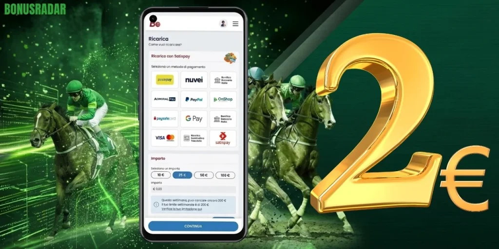 Metodi di pagamento per depositi da 2 euro e 5 euro