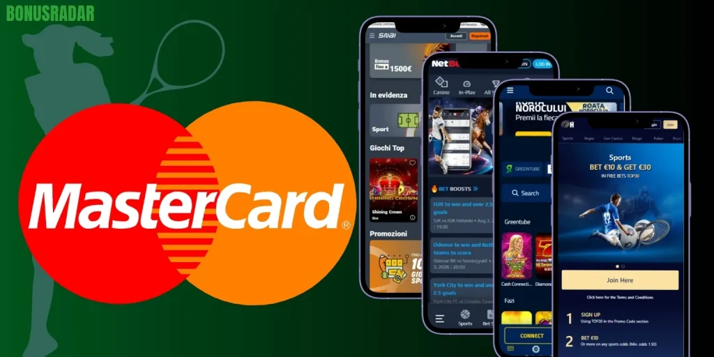 Operatori di scommesse online che accettano Mastercard
