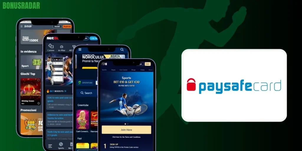 Operatori di scommesse online che accettano Paysafecard