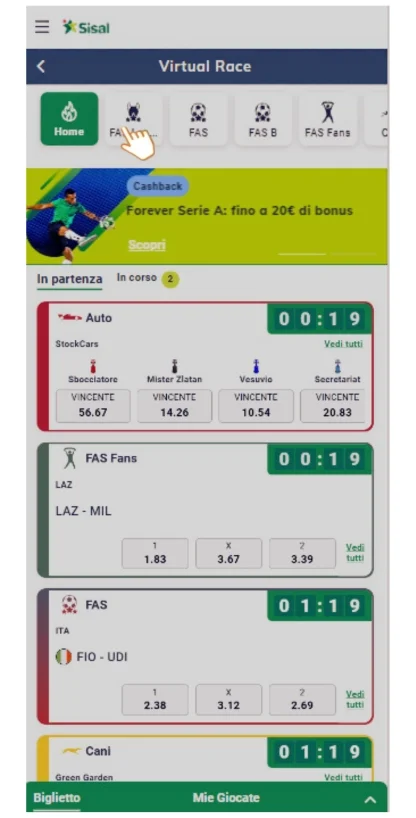 Piazzate la prima giocata