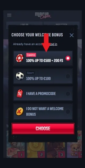 Scelta del bonus