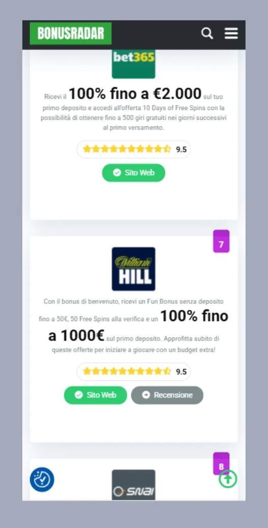 Scegliere un bookmaker ADM