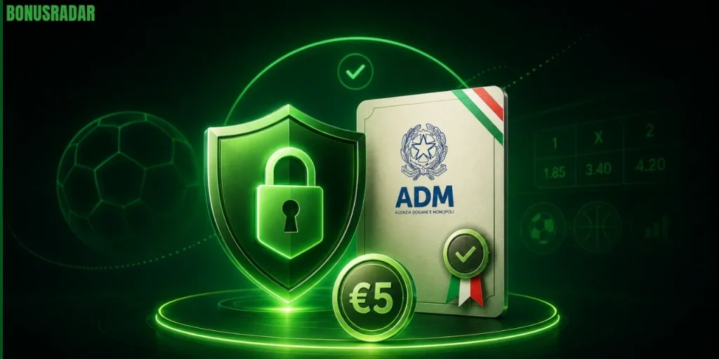 Sicurezza e licenza ADM/AAMS nei siti da 5 euro