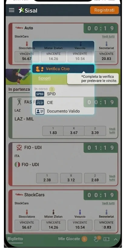 Verificate l'identità